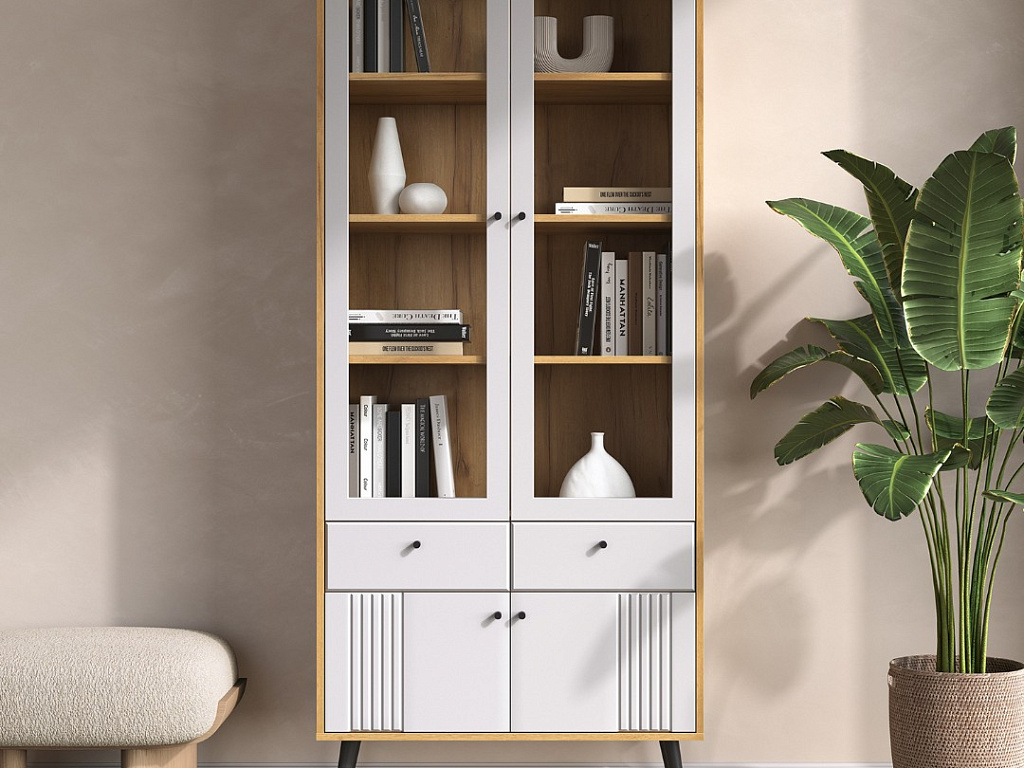 Пенал-витрина 2-дв   