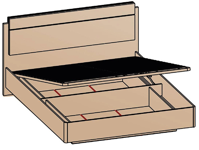 Кровать с подъемным механизмом 140х200   КР-8-16-14