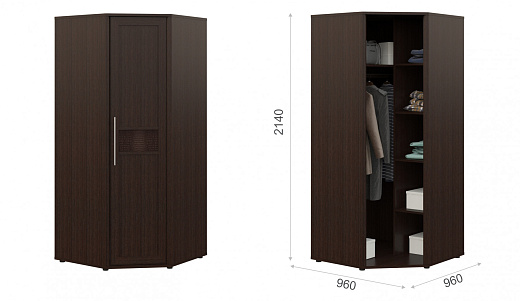 Угловой шкаф (без зеркала) 