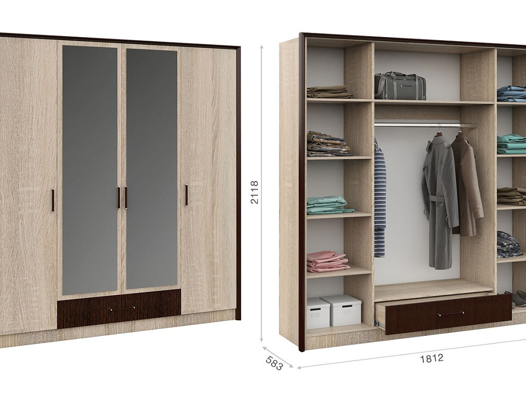 Шкаф 4-х дверный   