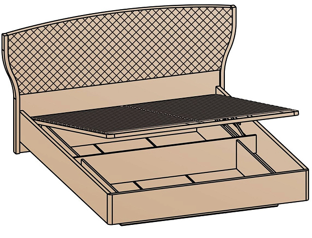 Кровать с подъемным механизмом 160х200 (основание 16 мм)   КРП-20-16-16
